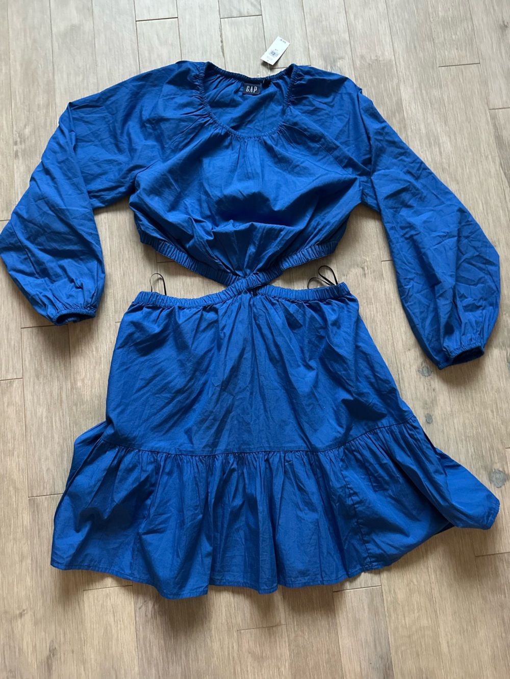 NWT GAP 100% Cotton Royal Blue Dress Size Large